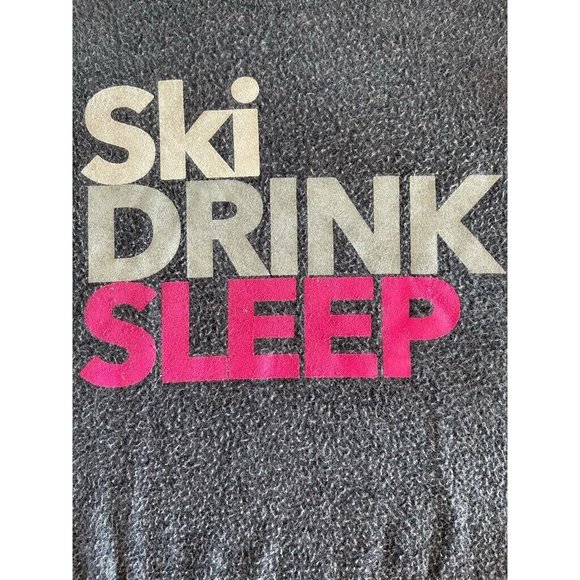 Ski‎ Drink Sleep Chaser Womens Pullover Sweatshirt Blue Heathered Crew Neck XS - Picture 9 of 11